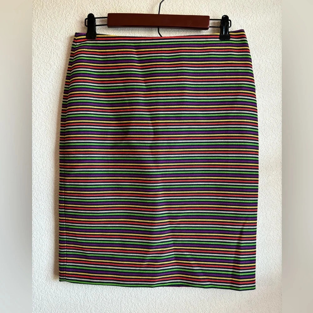 NWOT Talbots Multicolor Striped Pencil Skirt - Picture 9 of 9